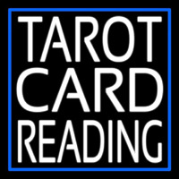 White Tarot Card Reading Neontábla