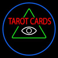 White Tarot Cards Logo Neontábla