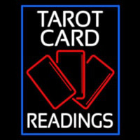 White Tarot Cards Readings Neontábla