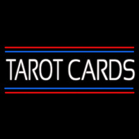 White Tarot Cards With Line Neontábla