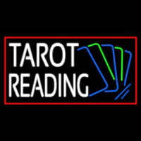 White Tarot Reading With Cards Neontábla