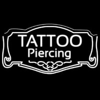 White Tattoo Piercing Neontábla