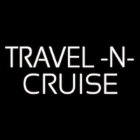 White Travel N Cruise Neontábla