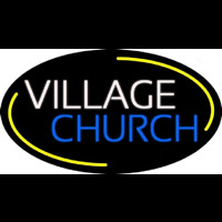 White Village Blue Church Neontábla