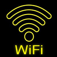 Wifi Retro Yellow Neontábla