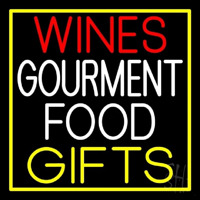 Wines Food Yellow Gifts Neontábla