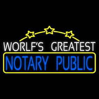 Worlds Greatest Notary Public Neontábla