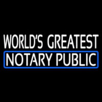 Worlds Greatest Notary Public Neontábla