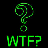 Wtf With Question Mark Neontábla