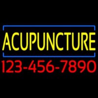 Yellow Acupuncture With Phone Number Neontábla
