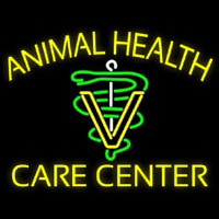 Yellow Animal Health Care Center Neontábla