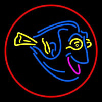 Yellow Blue Fish 1 Neontábla