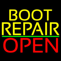 Yellow Boot Repair Open Neontábla