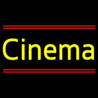 Yellow Cinema Cursive Neontábla