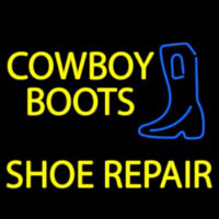 Yellow Cowboy Boots Shoe Repair Neontábla