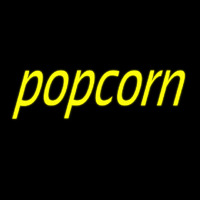 Yellow Cursive Popcorn Neontábla