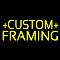 Yellow Custom Framing Neontábla