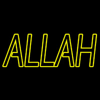 Yellow Double Stroke Allah Neontábla