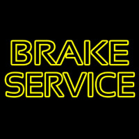 Yellow Double Stroke Brake Service Neontábla