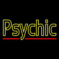 Yellow Double Stroke Psychic Neontábla