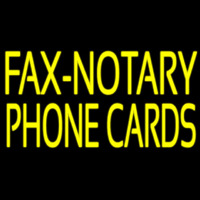 Yellow Fa  Notary Phone Cards Neontábla