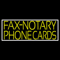Yellow Fa  Notary Phone Cards With White Border 1 Neontábla