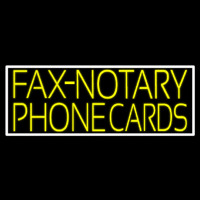 Yellow Fa  Notary Phone Cards With White Border 1 Neontábla