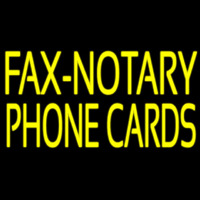 Yellow Fa  Notary Phone Cards With White Border Neontábla