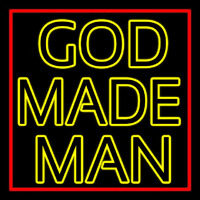Yellow God Made Man Neontábla