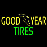 Yellow Goodyear Tires Neontábla