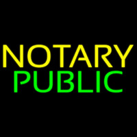 Yellow Green Notary Public Neontábla