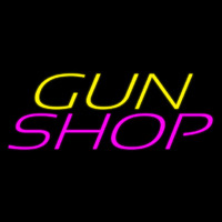 Yellow Gun Pink Shop Neontábla