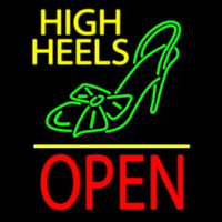 Yellow High Heels Sandal Open Neontábla