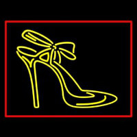 Yellow High Heels With Ribbon Neontábla