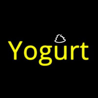 Yellow Horizontal Yogurt Neontábla