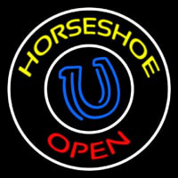 Yellow Horseshoe Open Neontábla