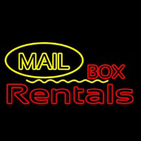 Yellow Mail Block Bo  Rentals Neontábla