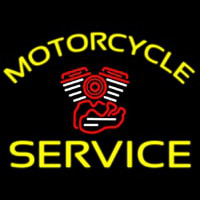 Yellow Motorcycle Service Neontábla