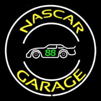 Yellow Nascar Garage Neontábla