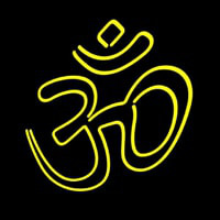 Yellow Om Neontábla
