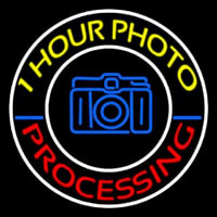 Yellow One Hour Photo Processing Neontábla