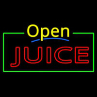 Yellow Open Double Stroke Juice Neontábla