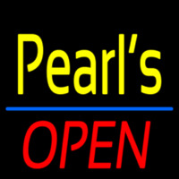 Yellow Pearls Open Neontábla