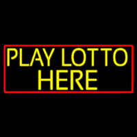 Yellow Play Lotto Here Neontábla