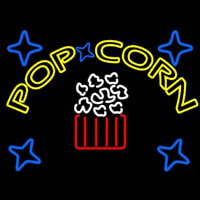 Yellow Popcorn Logo Neontábla