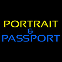 Yellow Portrait And Passport Neontábla
