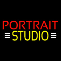 Yellow Portrait Studio With White Line Neontábla
