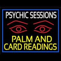 Yellow Psychic Sessions With Red Eye Neontábla