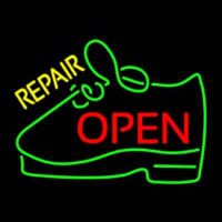 Yellow Repair Shoe Open Neontábla