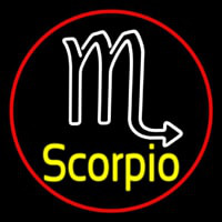 Yellow Scorpio Zodiac Red Border Neontábla